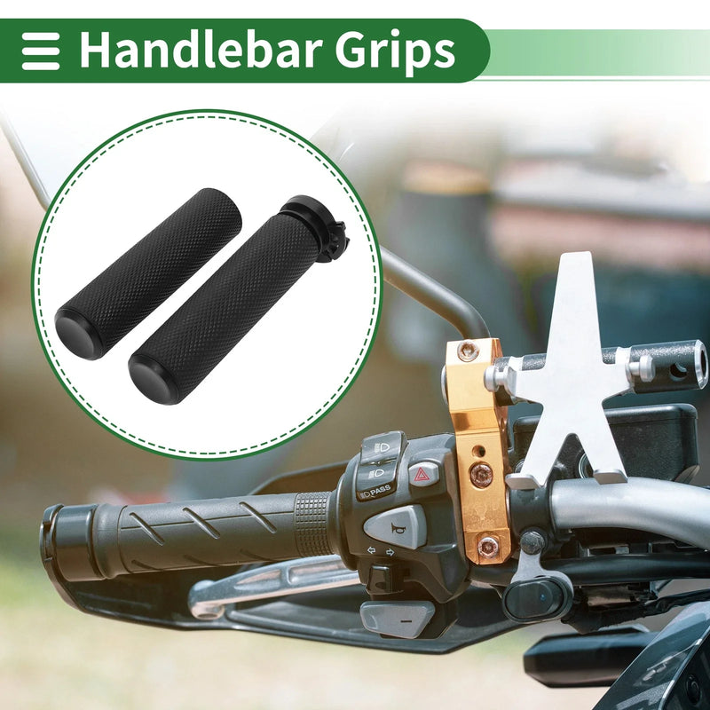 Motorcycle 7/8" 22mm Hand Grips TPU Black