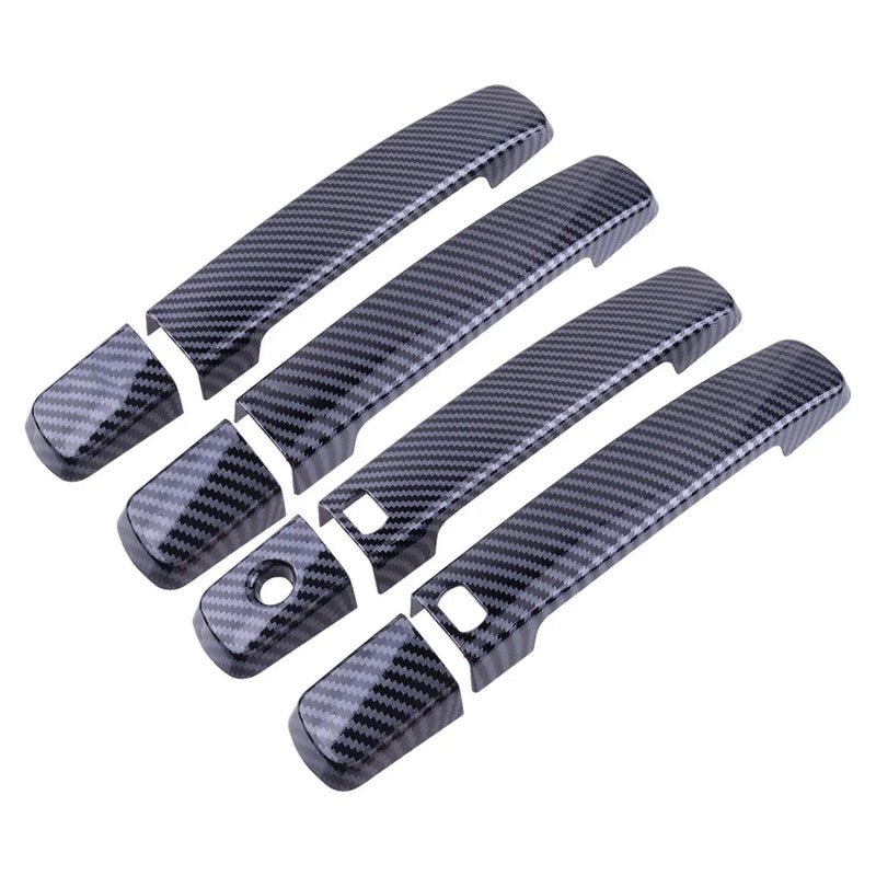 Nissan Sk Carbon Fiber ABS Door Handle Cover Trims w/ Key Hole