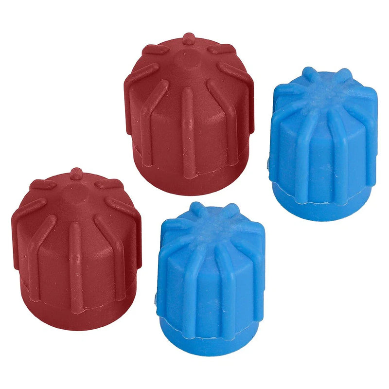 Car R134a 4Pcs A/C System Valve Cap Dust Covers