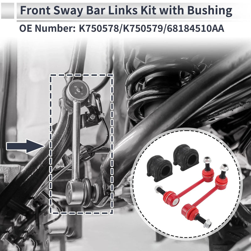 Jeep Grand Cherokee Front Stabilizer Bar Links with 2 x Bushings (1993-2004)