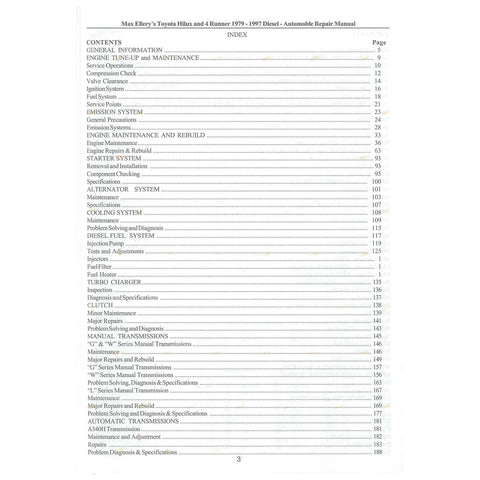 Toyota Hilux Diesel L LN40 LN46 LN55 Workshop Manual