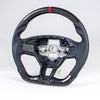 Ford Mustang Mach-E Carbon Flat Bottom Leather Steering Wheel (2021-2024)