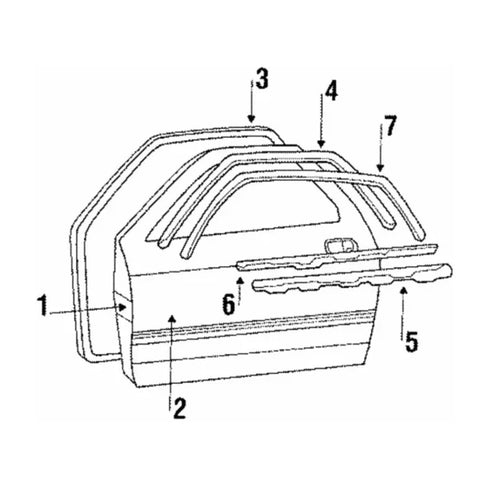 MAZDA RX-7 FC3S 2 x Side Door Weatherstrip Seal LH RH Set (1986–1991)
