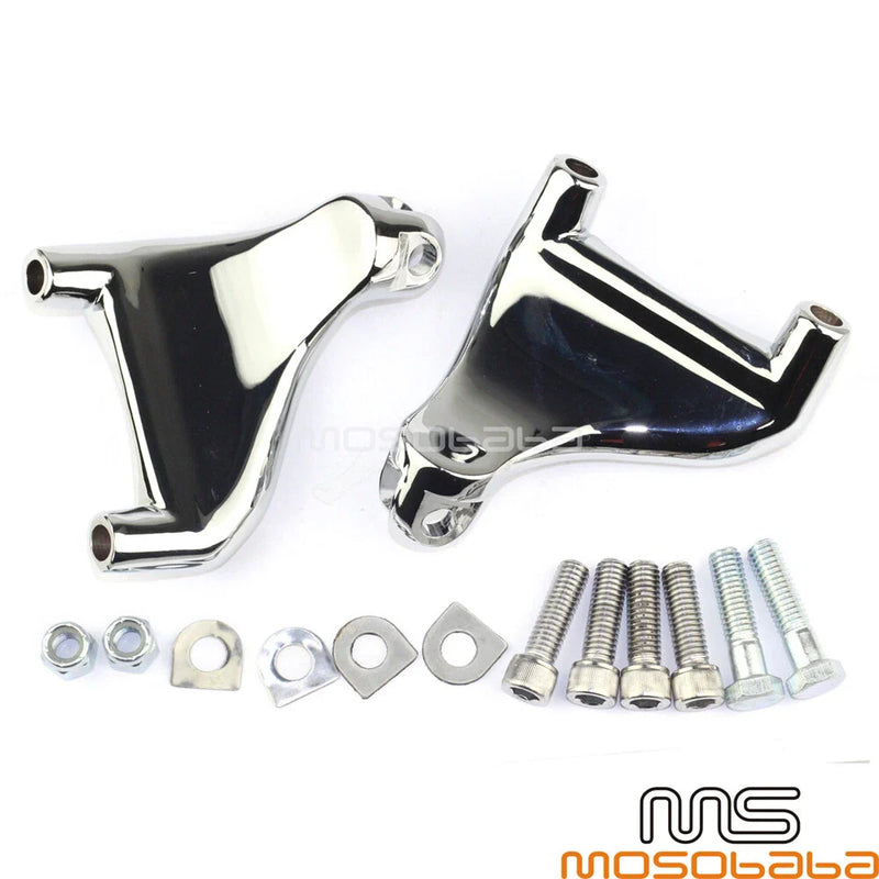 Harley 883 1200 XL Sportster Chrome Foot Pegs Mount Brackets (2004-2013)