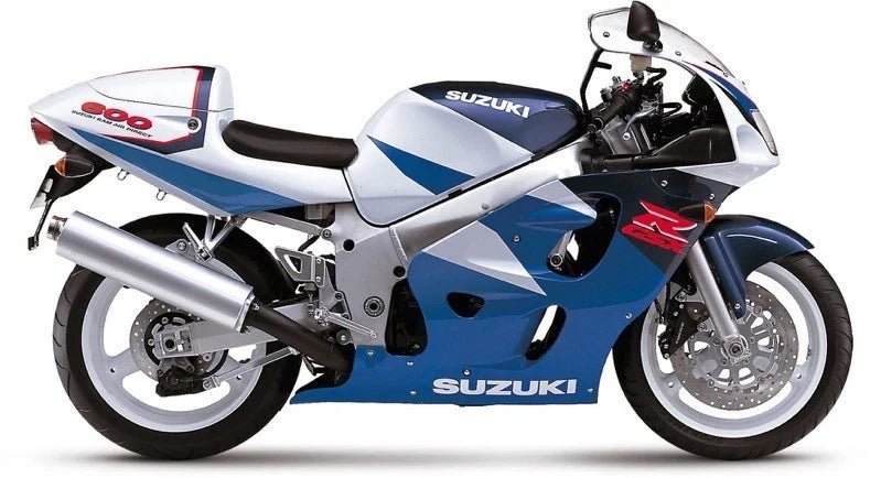 Suzuki GSXR 600 SRAD aluminum black fairing & windscreen (1997–2000)