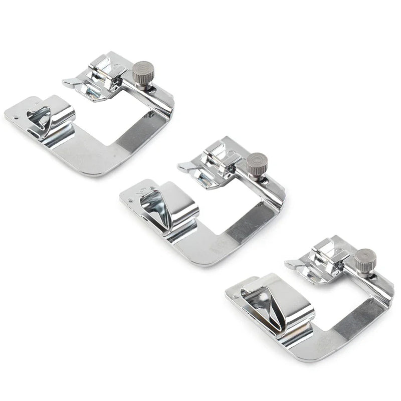 Brother Singer Domestic Sewing Machines 3 Pcs Rolled Hem Feet