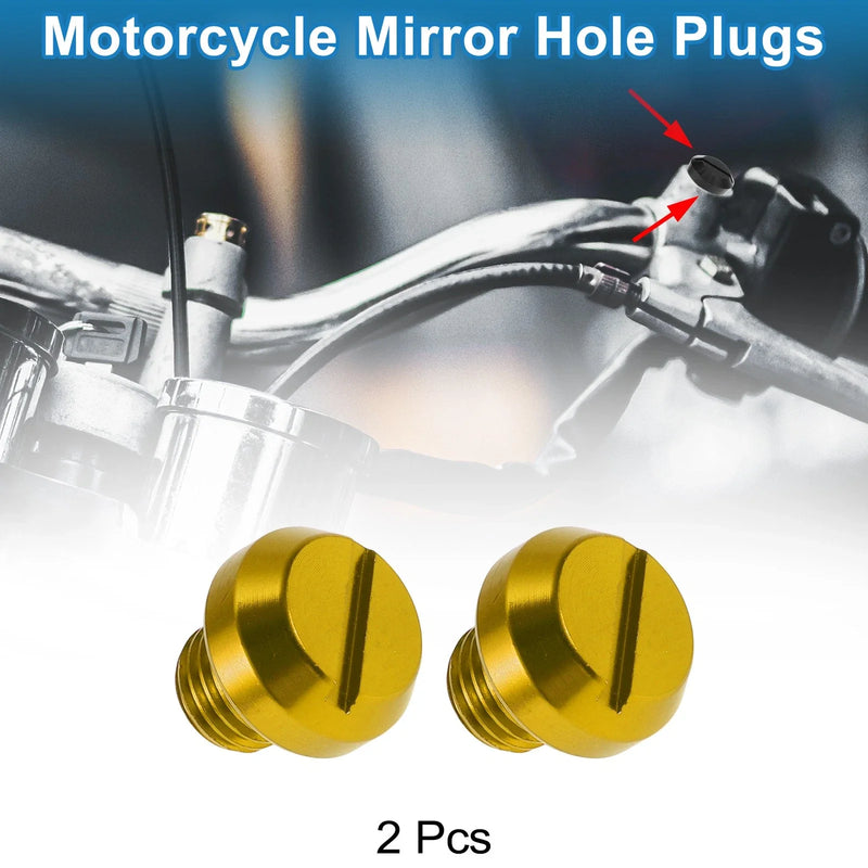 Motorcycle Mirror Hole Plugs Left Hand M10x1.25 Motorcycle Screws