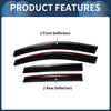 Honda CR-V 2012 Side Window Vent Visors Black 1 Set Window Deflectors