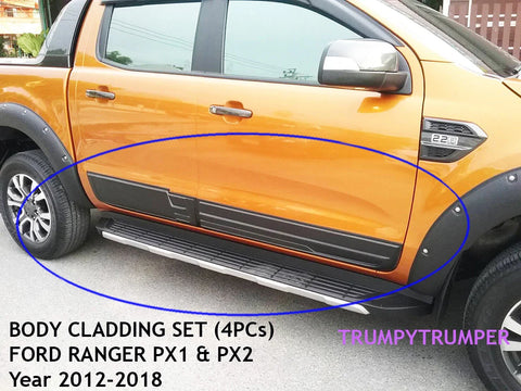 Ford Ranger MK1 MK2 PX PX2 Double Cab 2012-2016 Body Cladding