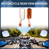 Motorcycle M8/M10 Rear View Mirrors, Orange Alloy, 2 x Handlebar Mirrors