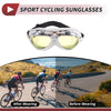 1 Pc Motorcycle Riding Goggles Yellow Lens White Silver Tone Frame PC PU Sponge