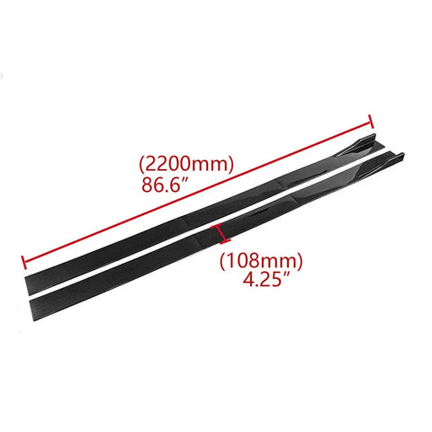 Chevrolet Malibu 86.6'' Carbon Style Side Skirt Rocker Panel Lip (2010-2021)