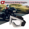 1 x Motorcycle Riding Goggles Clear Lens White Frame PC Cycling Sunglasses