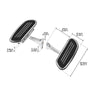 Harley Touring Pegstreamliner Black/Chrome Passenger Floorboard (1993-2025)
