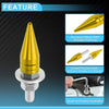 Universal Motorcycle License Plate Screws Cover 5.4cm Gold Tone 4pcs