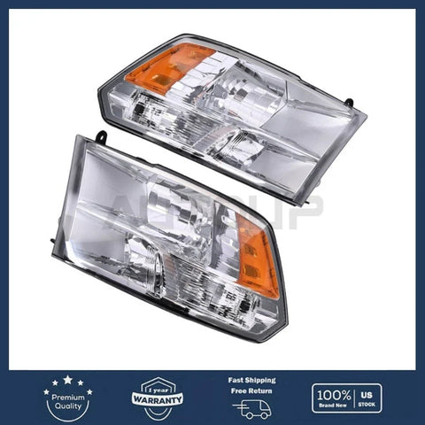 Dodge Ram 1500 2500 3500 2Pcs Halogen Headlights (2009–2018)