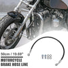 Motorcycle Hydraulic Brake Line Oil Pipe Black 1 Set Brake Hose 50cm