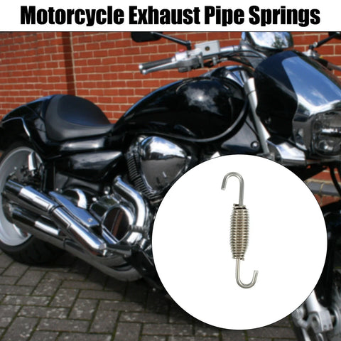 4 x 68mm 2.68" Motorcycle Muffler Exhaust Pipe Spring Universal Silver Tone