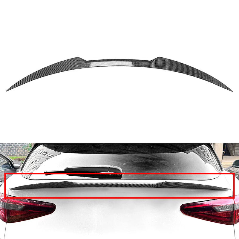 Alfa Romeo Stelvio Carbon Fiber Rear Trunk Spoiler Wing (2017-2024)