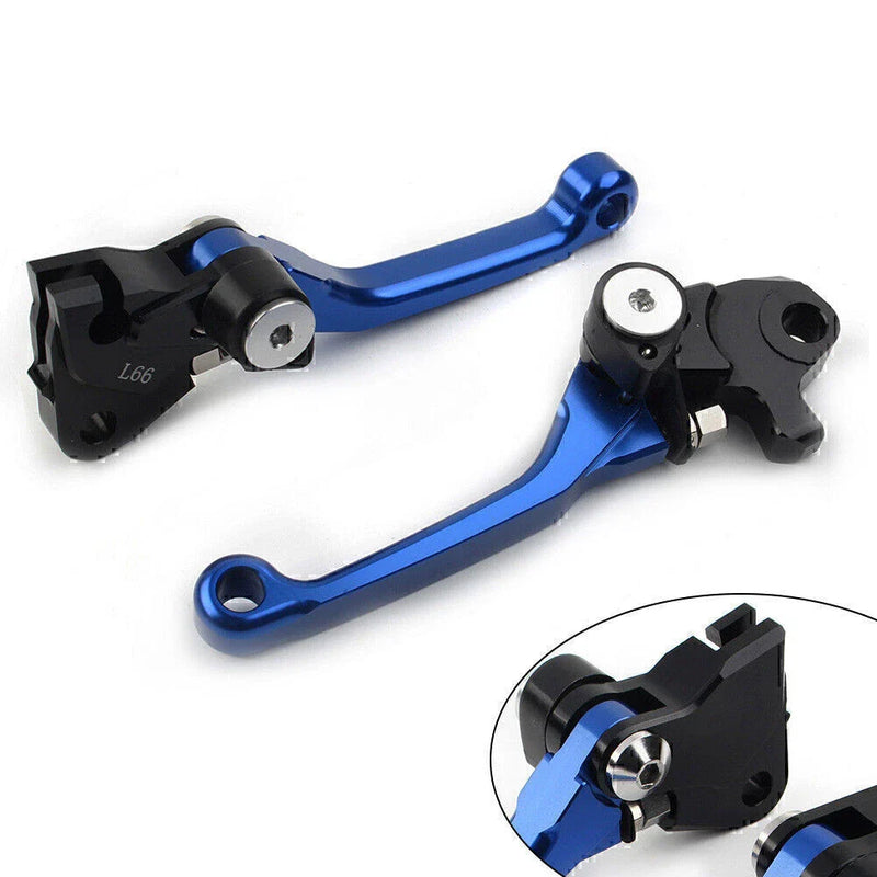 YAMAHA YZ 250F 426F 450F Pivot Blue Brake Clutch Levers (2009-2020)