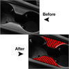 Hyundai Veloster JS Carbon Fiber Red Water Cup Holder Cover Trim (2019-2023)