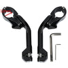 Harley Dyna 1 x Black 1-1/4" Long Angled Adjustable Highway Foot Pegs