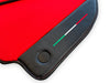 Ferrari 488 Pista Spider Tailored Carpets with Carbon Fiber Red Floor Mats