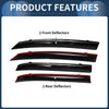 Honda Fit 2021 Side Window Vent Visors Tape-On Black 1 Set Window Deflectors