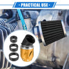 Motorcycle Universal Air Filter 26/35/42/48mm ID 140x700mm Gold Tone
