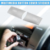 Mercedes-Benz  - 2 x ABS Silver Tone Multimedia Radio Button Cover Sticker