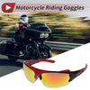 1 Motorcycle Riding Goggles Red Lens Black Red Frame UV400