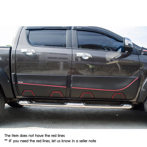 Mazda BT-50 Matte Black Body Cladding Door Panel Bushes (2012-2019)