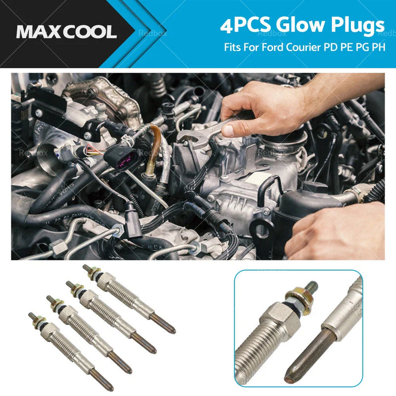 Ford Courier PD PE PG PH 2.5L WL WLT Diesel Turbo 4 x Glow Plugs (96-06)