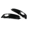 Audi A3 Front Bumper Fog Light Grille Covers with Chrome Ring (09-12)