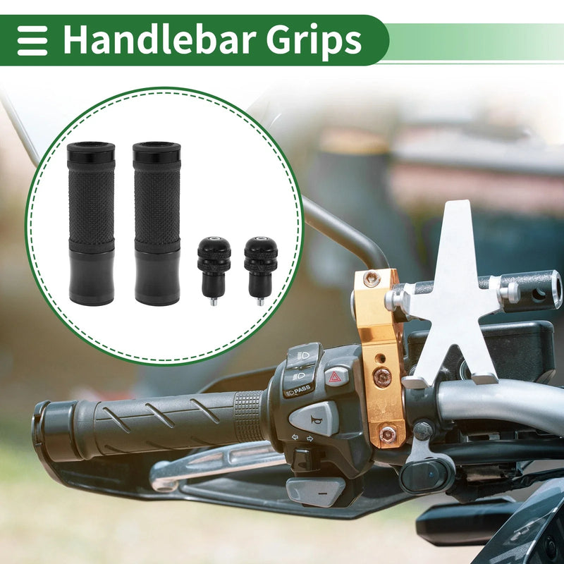 7/8" 22mm Motorcycle Hand Grips Cover Kit Handlebar Grip Rubber Black