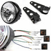7" Motorcycle Amber LED Turn Signal Indicators with Mount Bracket