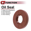 Oil Seal Rotary Shaft Seal FKM Rubber 20x47x7mm Brown 2 x Pcs