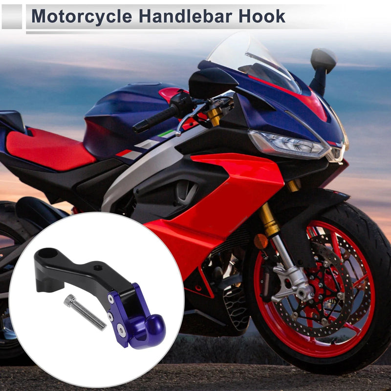 Motorcycle Hanging Hook Screw Blue Black Flat Handle with Hook