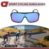 Set Motorcycle Riding Goggles Blue Lens Black Blue Frame Tri-Acetyl Cellulos PC