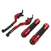 Suzuki GSXR1000 Red Extendable Brake Clutch Levers Grip Set (2001-2023)
