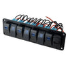 Car Marine Boat 8-Gang Waterproof Circuit LED Rocker Switch Panel