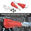 Set Universal Coffin Cut Large Motorcycle Handlebar Hand Guards Red Plastic