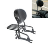 Indian Chief Classic Dark Horse Sissy Bar & Backrest Pad Luggage Rack (16-18)