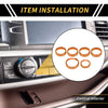 Ford F-150 XLT (2016-2019) Orange Air Conditioning Button Cover Trim