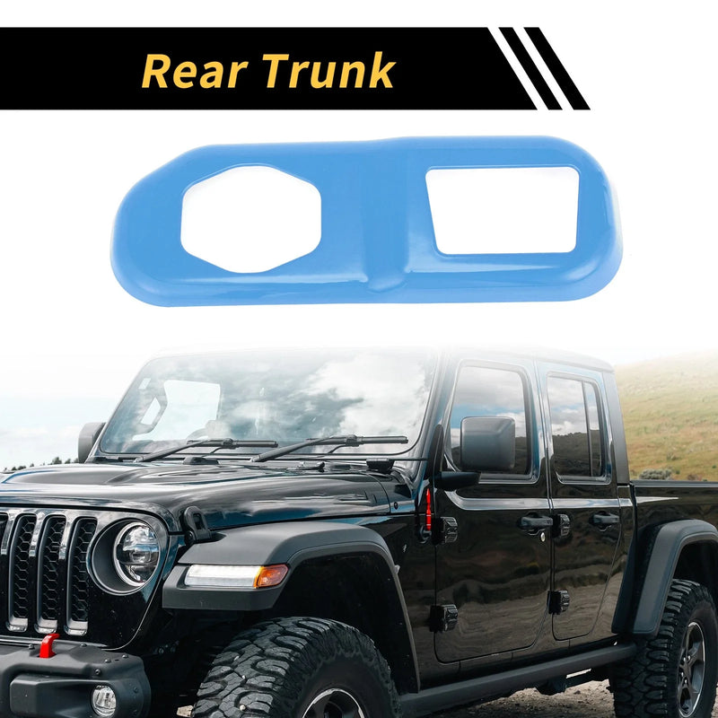 Jeep Wrangler JL JLU (2018-2024) Light Blue Rear Trunk Lock Panel Cover