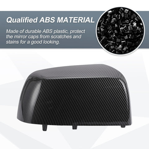 Chevrolet Colorado GMC Rearview Mirror Cover Cap Set Black Carbon Fiber