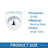 12.0mm Bearing Ball Bearing Steel G100 Precision Ball Silver Tone 20 Pcs