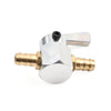 Motorcycle Inline Silver 8mm On-Off Fuel Tap Gas Valve Petcock