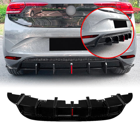 VW ID.3 Gloss Black Rear Bumper Diffuser Lip with Lights (2019-2022)