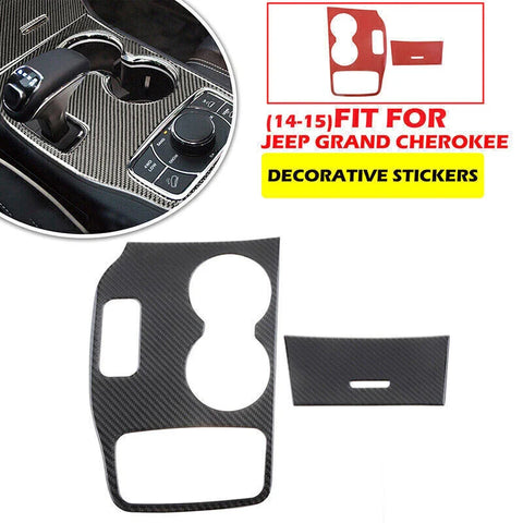 Grand Cherokee Carbon Console Gear Shift Box Panel Cover Trim (2014-2015)